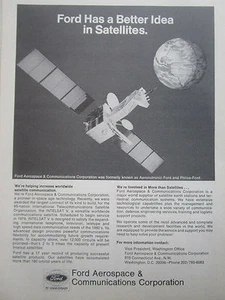 10/1977 PUB FORD AEROSPACE & COMMUNICATIONS AERONUTRONIC SATELLITE INTELSAT AD - Picture 1 of 1