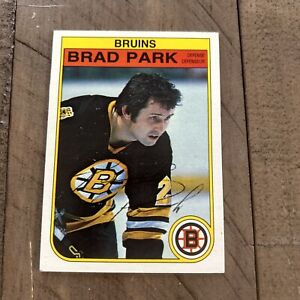 Brad Park Boston Bruins Signed Autograph 1982-83 OPC O-Pee-Chee Hockey Card