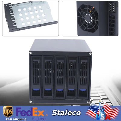6 Gbps 5 Bay SATA HDD SAS Docking Station Offline Clone 2.5/3.5" Hard Drive Bays - Image 1 of 4