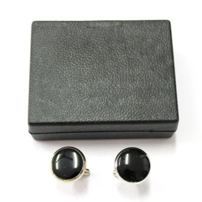 Gemelli 'Paolo da Ponte' made in Italy Pietra Nera Onice - Image 1 of 4