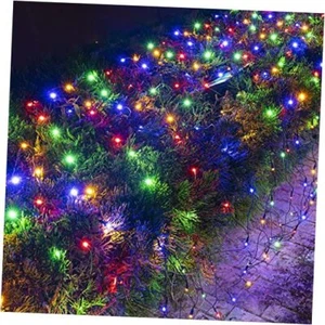 Christmas Net Lights, 360 LED 12FT x 5 FT Green Wire Waterproof Multicolor - Picture 1 of 7