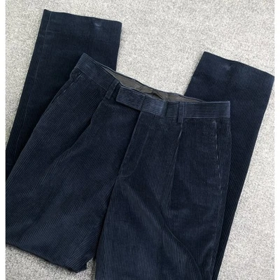 Pantalones Ede & Ravenscroft Hombre’s 32 Pana Azul Algodón Foto 1 de 4