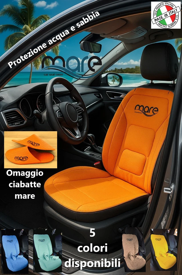 Coprisedile auto universale impermeabile con ciabatte mare - Immagine 1 di 4