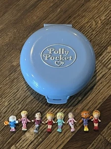 Bluebird Polly Pocket Polly's 1989 fiesta de patinaje sobre hielo juego compacto + 8 figuras - Imagen 1 de 5