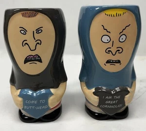 A Set of Zak Designs Beavis and Butthead Chibi Mugs Gen X MTV Valentine's Day  - Picture 1 of 3