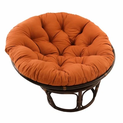 International Caravan 42-Inch Rattan Papasan Chair with Solid Twill Cushion, Tof - Image 1 of 4
