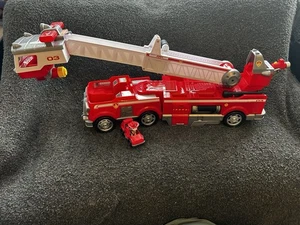 Large PAW Patrol Marshall Ultimate Rescue Fire Truck & Figure - Lights & Sounds! - Picture 1 of 9