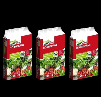 3 x Cuxin DCM Hornspäne 5 kg organischer Dünger alle Kulturen Obst Gemüse - Bild 1 von 2