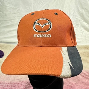 Mazda Zoom-Zoom Orange Black Strapback Hat Cap America Embroidered OSFM - Picture 1 of 5