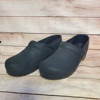 Zuecos profesionales Dansko para hombre de cuero engrasado negro talla EE. UU. 12,5-13 UE 46 Foto 1 de 4