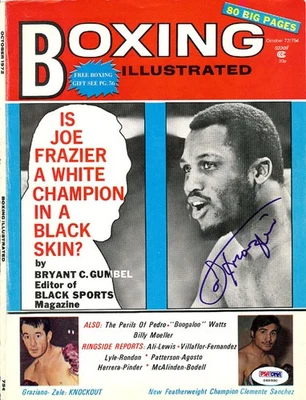 Joe Frazier Autographed Signed Boxing Illustrated Magazine Cover PSA/DNA #S48980 - Image 1 of 2