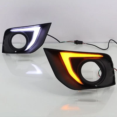 LED DRL Daytime Running Light Fog Lamp For Mitsubishi ASX Outlander 2016-18 Turn - Image 1 of 4