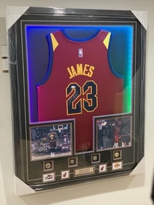Lebron James Signed Autographed Championship Rings Framed Cavaliers Jersey PSA - Picture 1 of 13