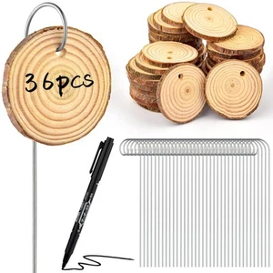 36 Pieces Wooden Plant Labels Garden Markers for Plants Garden Labels Plant S... - Picture 1 of 7
