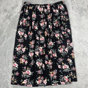 Sag Harbor Skirt Elastic Waist Size XL Women's Floral Modest - Picture 1 of 9