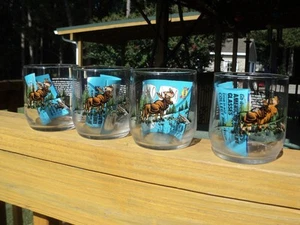 4 Vintage Sunoco North American Wildlife Glass Libbey North American Moose - NEW - Picture 1 of 8