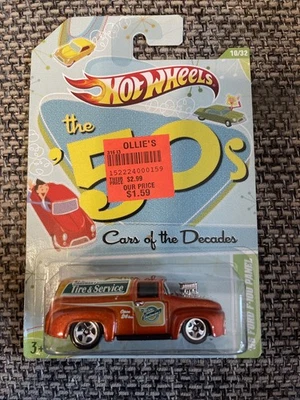 Hot Wheels 1956 Ford F100 Panel Cars of The Decades 50s Tire Service Truck 2011 - Image 1 of 3