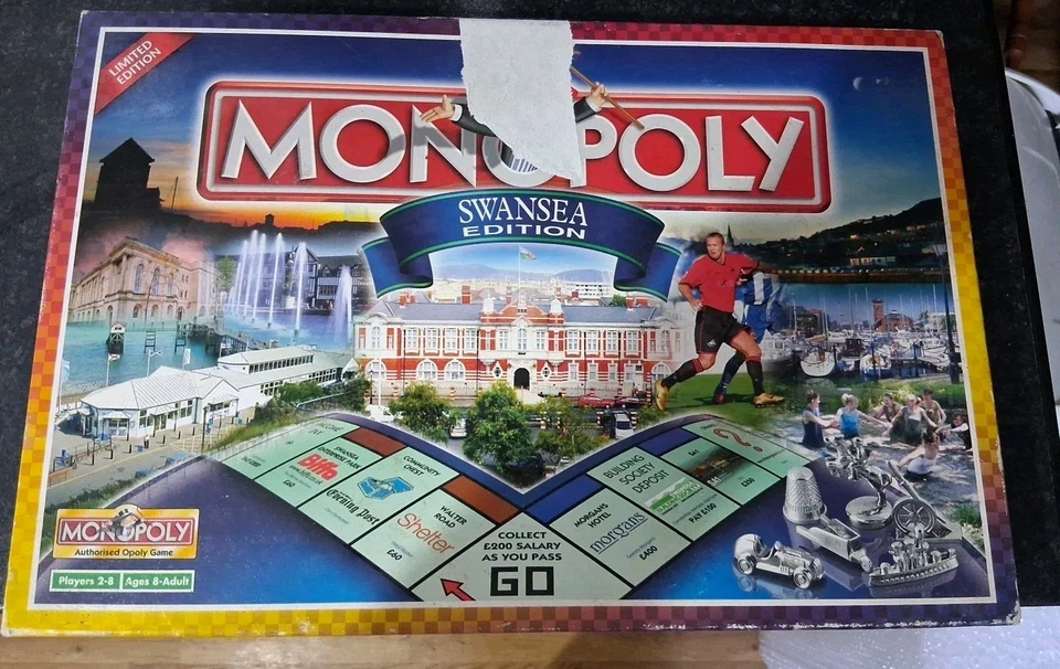 RARE Monopoly Swansea Edition 2005 Hasbro COMPLETE & NICE CONDITION FAMILY FUN - Image 1 of 4