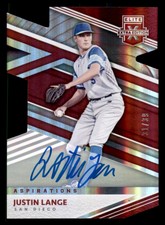 2020 Panini Elite Extra Edition Justin Lange Auto /39 Red Die Cut Aspirations 34