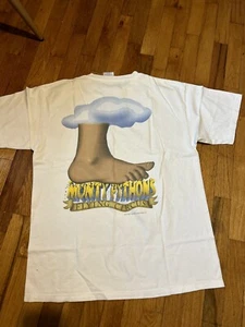 VTG 90s Monty Python Flying Circus Foot T Shirt XLarge White Rare TV Promo Tee - Picture 1 of 5