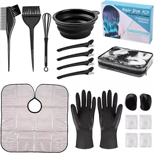 Professional Salon Hair Dye Kit 19 Pieces Hair Coloring Kit, Hair Dye Brush Hair - Picture 1 of 12