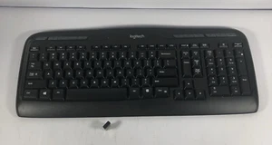Logitech Wireless Black Keyboard & Receiver Y-R0067, Tested, Works - Picture 1 of 6