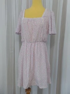 Sienna Sky Purple Floral Prints Flared Summer Dress Size Medium - Picture 1 of 11