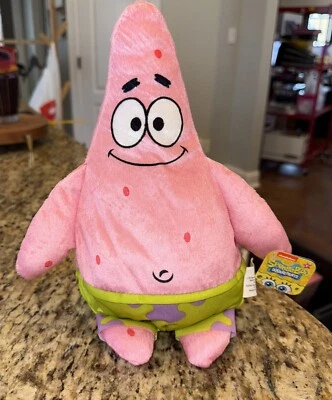 "Pantalones cuadrados Nickelodeon Bob Esponja™ PATRICK THE STARFISH peluche 10"" nuevos con etiqueta" Foto 1 de 4