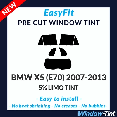 Tinte de ventana precortado estático EasyFit para BMW X5 (E70) 2007-2013 - 5% limusina trasera Foto 1 de 3