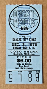 Detroit Pistons vs Kansas City Kings Ticket stub Dec 3, 1976 - COBO Arena ! - Picture 1 of 4