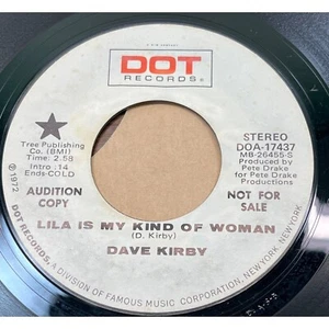 Dave Kirby Lila is My Kind of Woman / So Long Train 45 Country Promo Dot 17437 - Picture 1 of 4