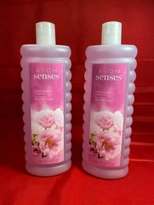 2-Avon Senses Bubble Bath 24 oz CHERRY BLOSSOM New Old Stock Sealed MADE USA - Picture 1 of 10