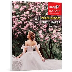 Lote de papel fotográfico koala 8,5X11 perlas brillantes 48 lb papel fotográfico - Imagen 1 de 9