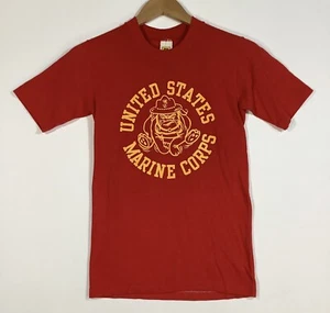 Vintage 80s USMC United States Marine Corps Bulldog Graphic T-Shirt Size S - Picture 1 of 5