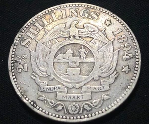 South Africa 2 1/2 Shillings 1894. Silver World Coin. Low Mintage. Pretoria Mint - Picture 1 of 4