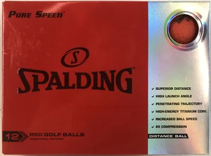 Spalding Pure Speed Red Golf Balls 12 Pack Superior Distance - Picture 1 of 2