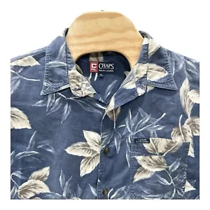 Vintage Ralph Lauren Chaps Hawaiihemd Herren XL blau geblümt 90er tropisch - Bild 1 von 6