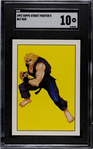 1993 Topps Street Fighter II #67 Ken SGC 10 Gem Mint — Vintage Capcom Trading Ca - Picture 1 of 3