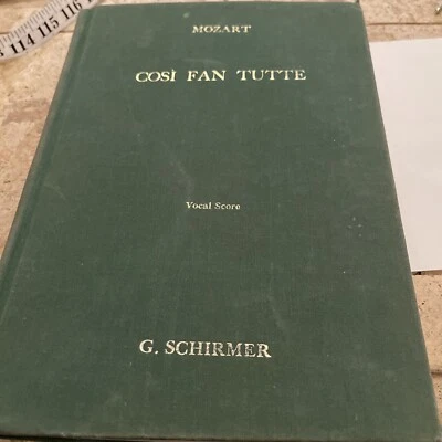 RARE 1951 Vintage "COSE FAN TUTTE MOZART Opera Vocal Score G. Schirmer - Image 1 of 4