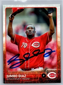 Serie de actualización Topps 2015 #US101 Jumbo Díaz autógrafo/firmado Cincinnati Reds - Imagen 1 de 2
