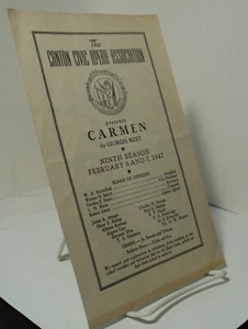 Canton Civic Opera presents Carmen by Georges Bizet - 1947 - Picture 1 of 2