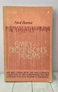 Final Harvest Emily Dickinson’s Poems '61 Literature Poetry Johnson PB Paperback - Picture 1 of 7