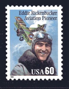 EE. UU. SELLO #2998 — 60c RICKENBACKER — XF -- COMO NUEVO — GRADO 90 - Imagen 1 de 2