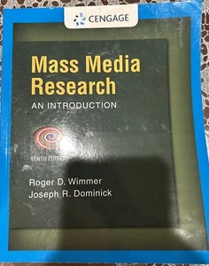 Mass Media Research: An Introduction Paperback Wimmer Roger D. Cengage 10th Ed. - Picture 1 of 2