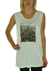 Betsey Johnson Women's Graphic-Print Muscle Tank Top Shirt Size-Medium,White - Picture 1 of 2