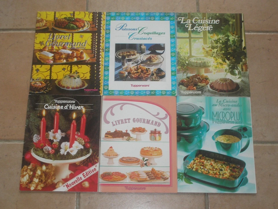 Lot de 6 Livres Tupperware / cuisine microplus, poissons, hiver..../ Bon état ! - Photo 1/1