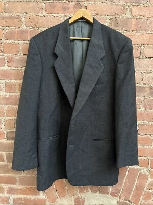 Chaqueta vintage para hombre Mani Giorgio Armani, talla 40, gris Glen Plaid Italia Foto 1 de 4