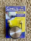 New/NOS Conectl HC16NCCP 16 Ft. Retractable Handset Cord-Minder - Silver 1019-04