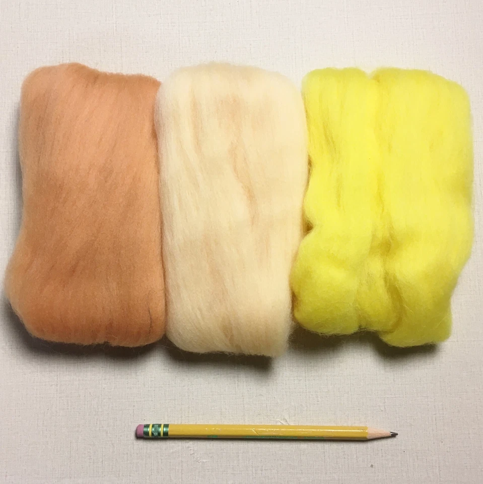 M01933 MOREZMORE Wool for Needle Felting 3 Color Pack YELLOW ORANGE - Image 1 of 1