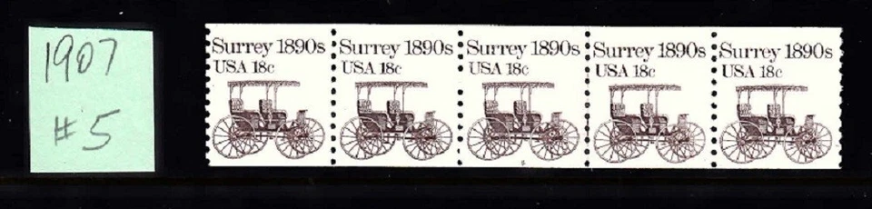 USA PNC SC# 1907 SURREY  18c. WATER ACTIVATED MNH - PL# 5 - Image 1 of 1